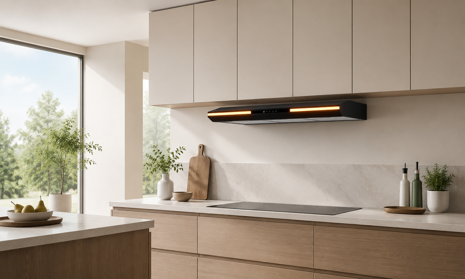 90cm integrated cooker hood