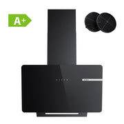 60cm Black Angled Cooker Hood