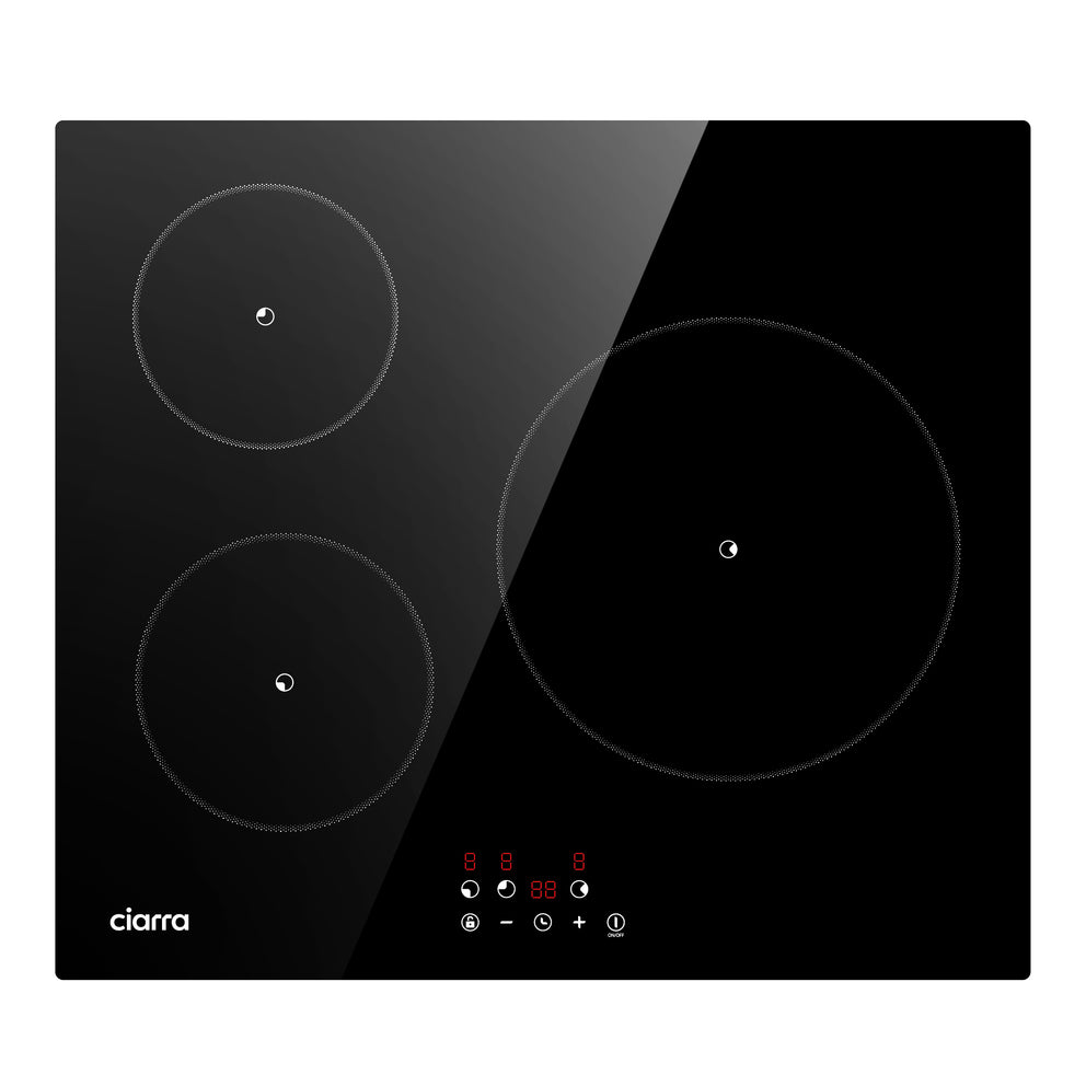 CIARRA Built-in Induction Hob with 3-rings Flexibility & Energy-Saving Performance CABBIH3-F
