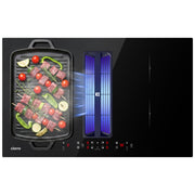Ciarra ONE World First 830mm Induction Hob with Integrated Extractor – Built-in Plasma⁺ Extractor Hob, World’s Best Performance CBBEH834BBF-OW