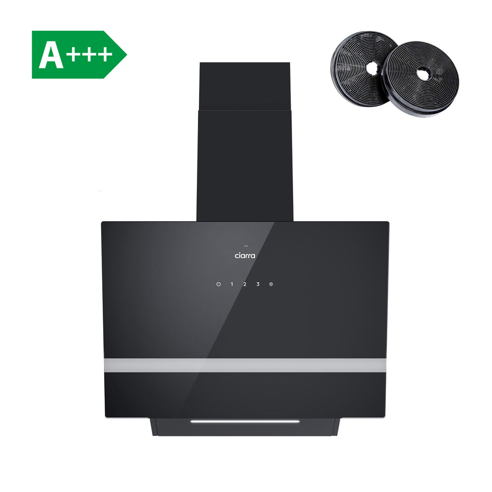 CIARRA Touch Control 60cm Glass Angled Cooker Hood CBCB6736H-OW
