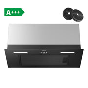 CIARRA 60cm Visor Canopy Integrated Cooker Hood Black CBCB6926A-OW