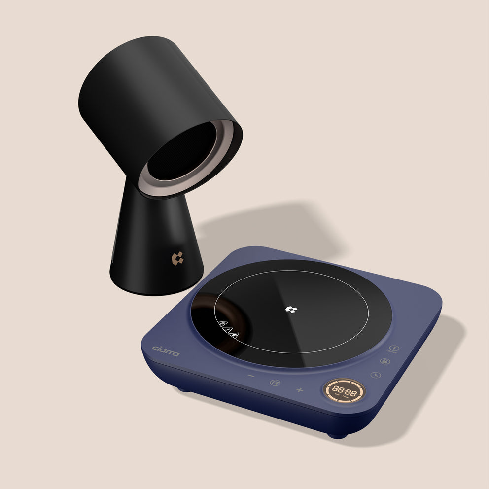 Ciarra Kitchen CookVent Duo : Donut Induction Cooktop & HOOD TO GO