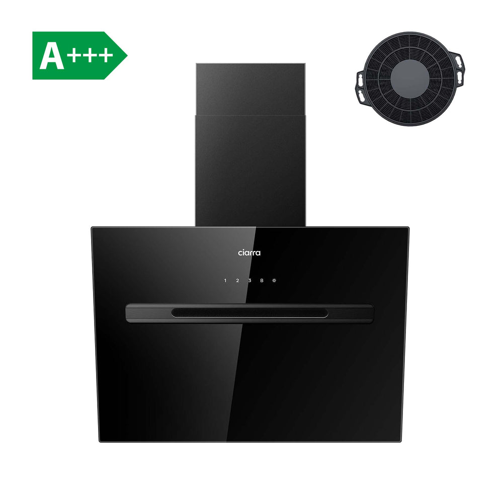 CIARRA 60cm Smart Glass Angled Cooker Hood CBCB6736G-OW