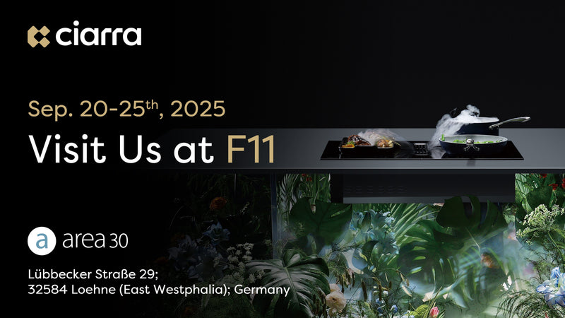 Ciarra ONE The World's Thinnest Downdraft Cooktop with the First Built-In Plasma⁺ System for Superior Odor Elimination - Ciarra Appliances Global