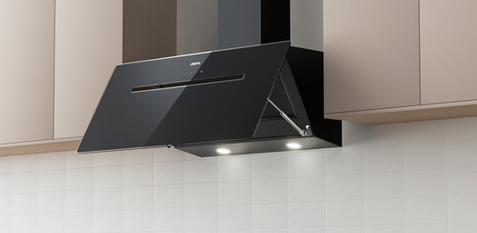An Angled Cooker Hood 90cm That Opens Wide for Maximum Extraction