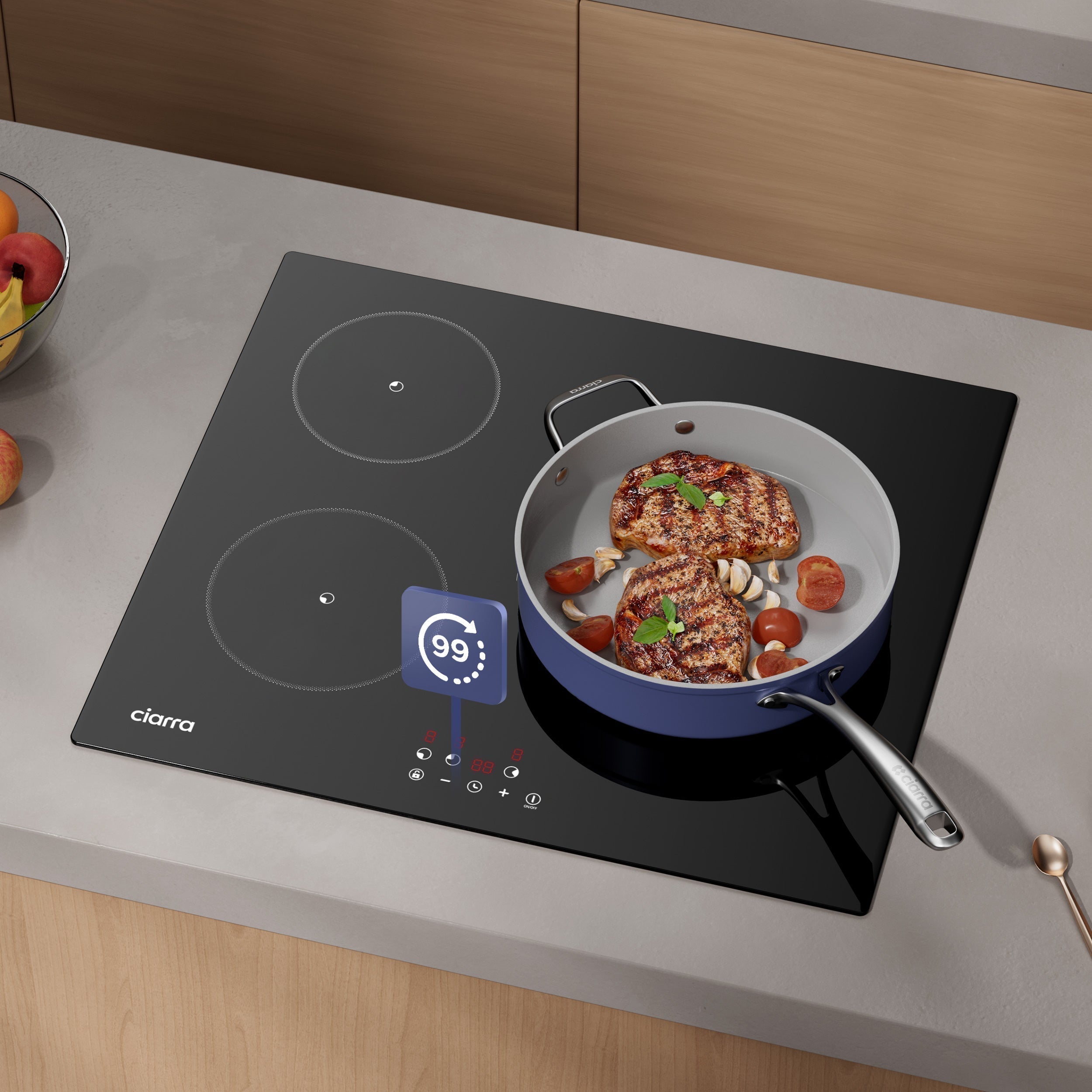 3-Ring Induction Hob