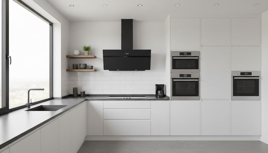 Black Angled Cooker Hoods