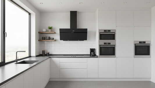 Black Angled Cooker Hoods