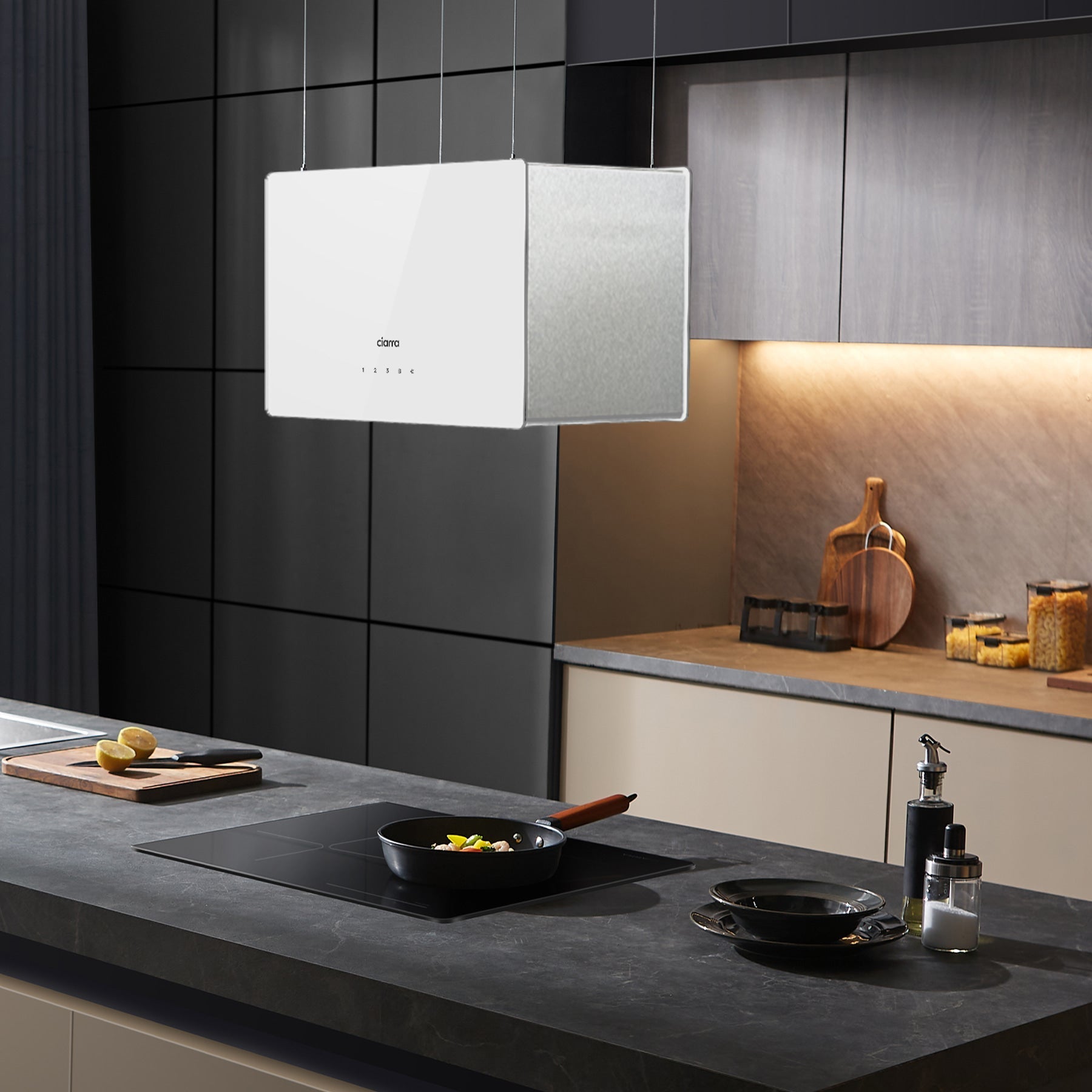 Stylish and Functional: White Island Cooker Hood for Modern Kitchens