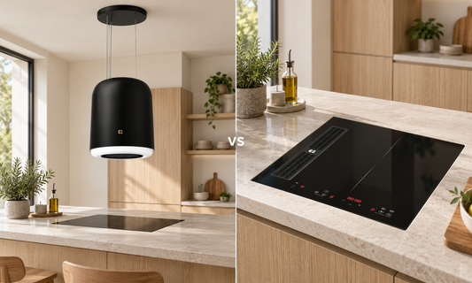 island hood vs downdraft