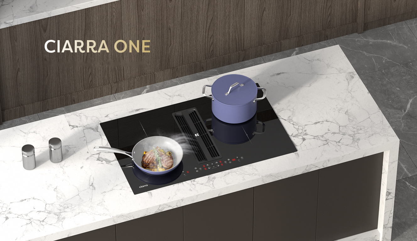 Ciarra | induction hob with extractor