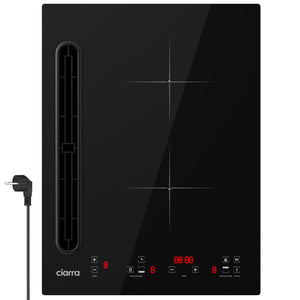 CIARRA 39cm 2-in-1 Induction Hob with Integrated Extractor, Up to 505 m³/h CBBEH3952-2B