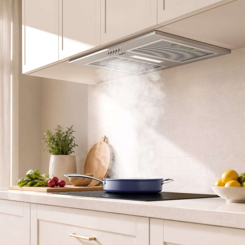 CIARRA cooker hood with quiet operation and 404m³/h extraction for everyday cooking