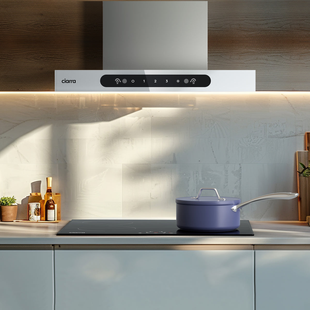 CIARRA 60cm T-Shaped Cooker Hood with Gesture Control, A+++ Energy Rating CBCW6102-W - Ciarra Appliances Global