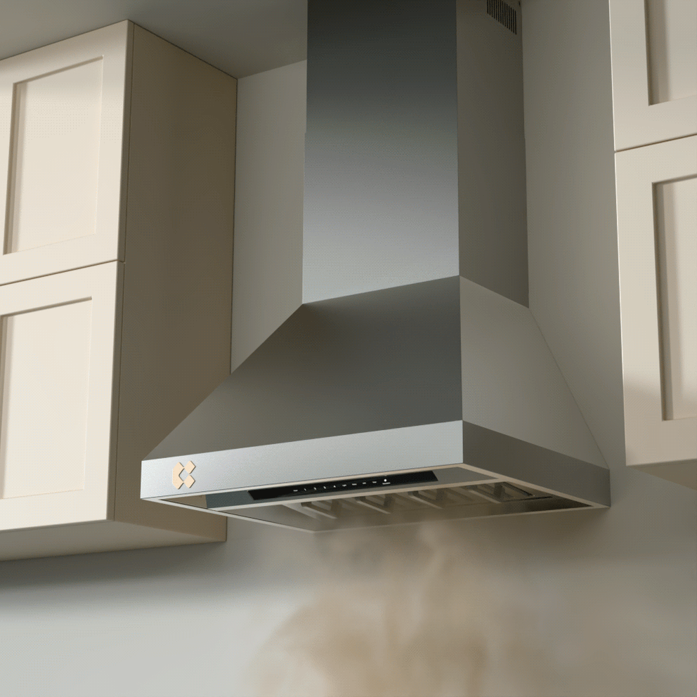 CIARRA Professional Series 30 inch Wall Mount Range Hood, Powerful 950 CFM, 4-Speed Smart Control, WiFi & Voice Compatible, Gas Leak Sensor CAS30313A-OW