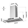 CIARRA 90cm T-Shaped Cooker Hood with Gesture Control, A+++ Energy Rating CBCW9102-W - Ciarra Appliances Global