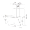 CIARRA 60cm Angled Cooker Hood, A Energy Rated Extractor Hood, 365m³/h Extraction Rate, Black CAB6750 - Ciarra Appliances Global