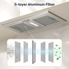 CIARRA cooker hood with 5-layer washable aluminum grease filters