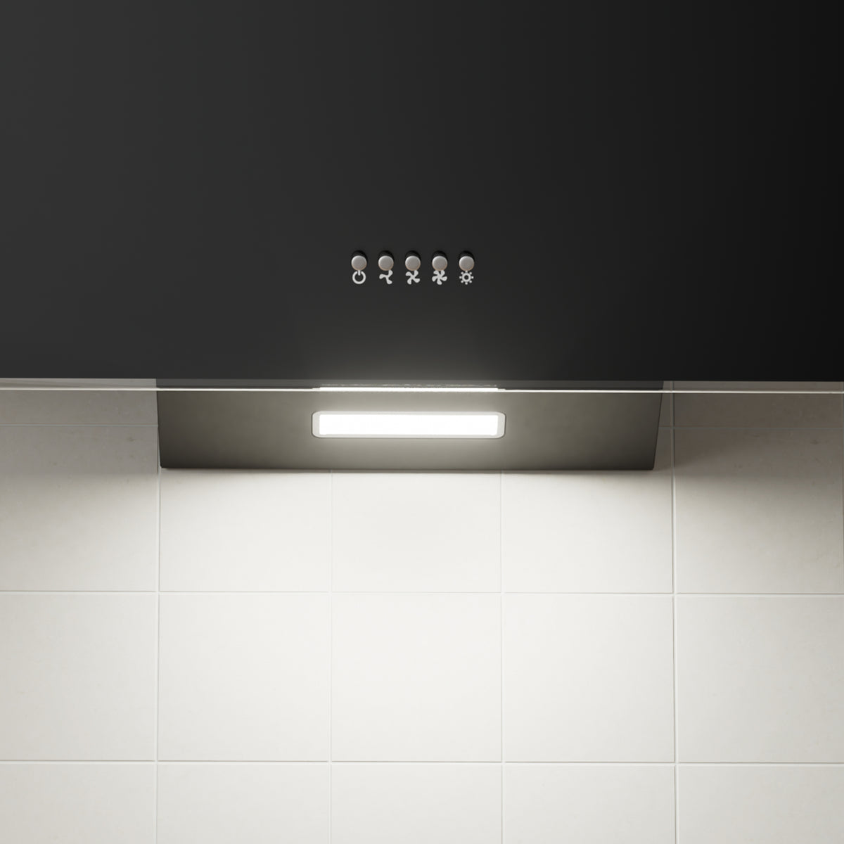 CIARRA 60cm Angled Cooker Hood, A Energy Rated Extractor Hood, 365m³/h Extraction Rate, Black CAB6750 - Ciarra Appliances Global