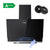 CIARRA 60cm Black Frosted Glass Angled Cooker Hood, A+++ Energy Rating, Gesture & Touch Dual Control CBCB6736A