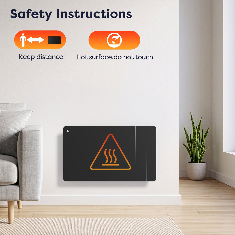 CIARRA Electric Radiator Safety and Usage Instructions