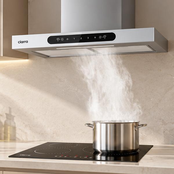 CIARRA 60cm T-Shaped Cooker Hood with Gesture Control, A+++ Energy Rating CBCW6102-W - Ciarra Appliances Global