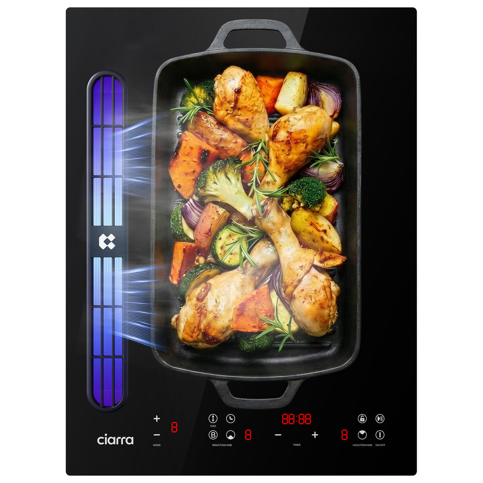 Ciarra ONE Induction Cooktop Domino 390mm with Built-in Plasma⁺ System CBBEH392BF-OW