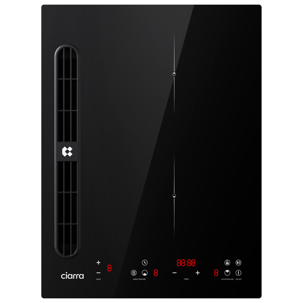 CIARRA ONE World’s First 390mm Compact Domino Induction Venting Extractor Hob – Best Built-in Plasma⁺ Extractor Hob System CBBEH392B-OW - Ciarra Appliances Global