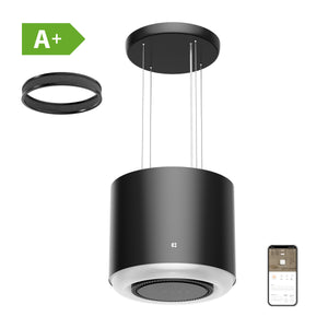 CIARRA 41cm Smart Island Cooker Hood, 550m³/h Max Extraction, WiFi Smart Control CBCB4838-OW