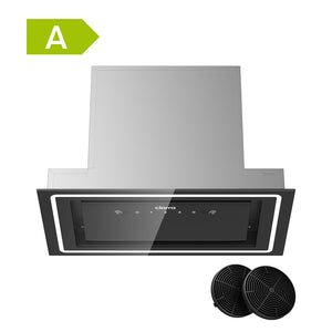 CIARRA 52cm Visor Integrated Cooker Hood Built-in Cooker Hood, Touch & Wave Control, 8W LED Light CBCB5931C-OW