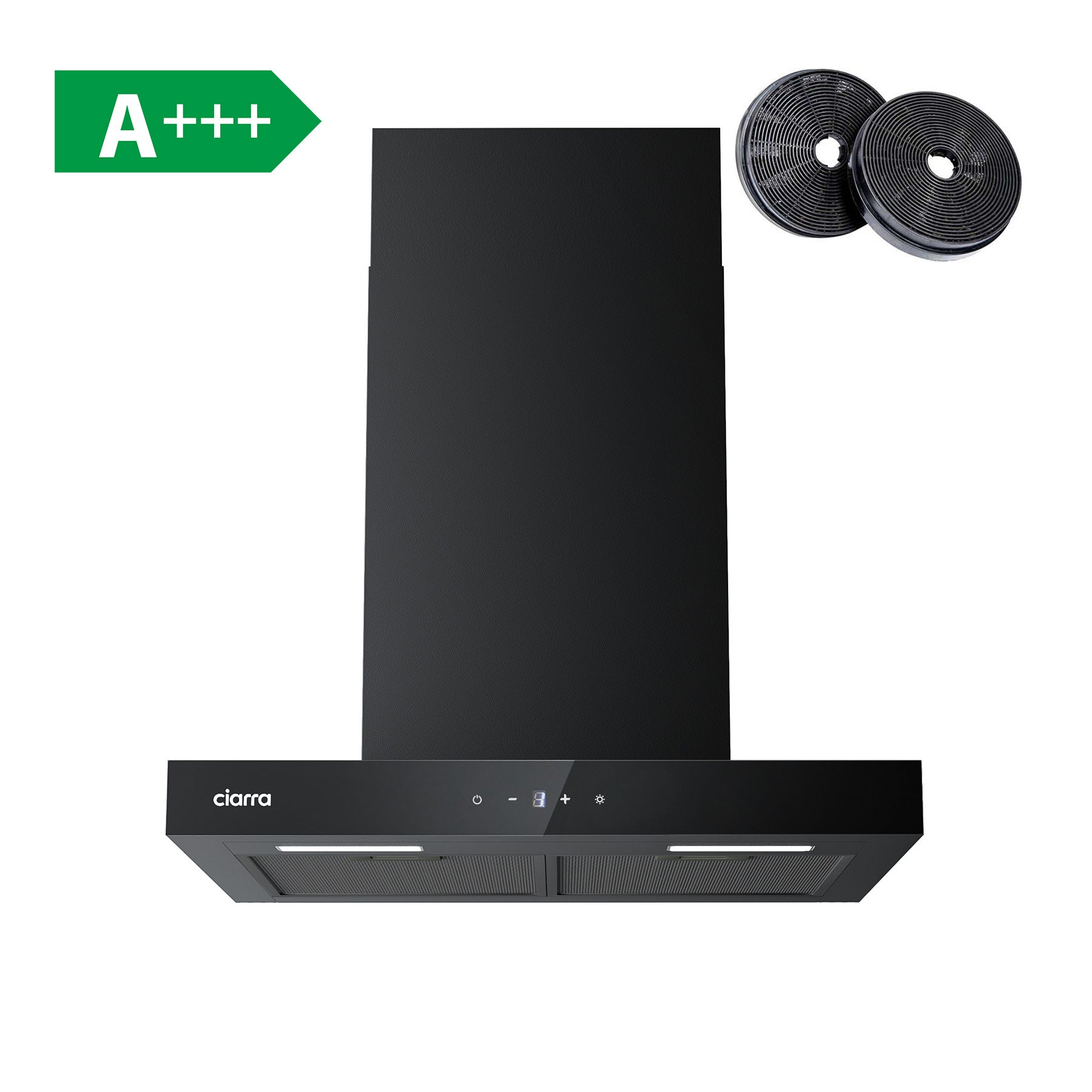 CIARRA Cappa Aspirante a Camino da 60cm con Controllo Soft Touch CBCB6102-B