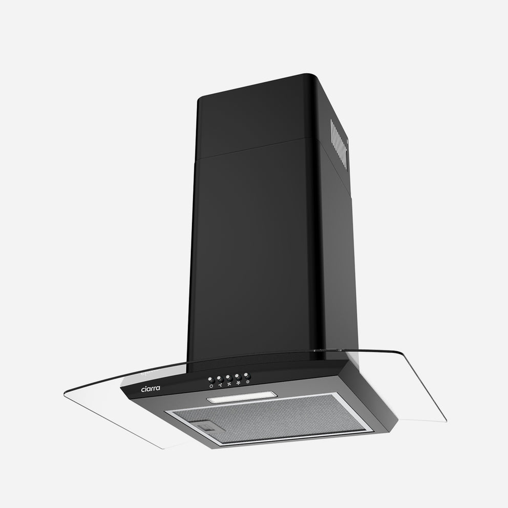CIARRA Curved Glass Cooker Hood 60cm A+++ CBCB6506B-OW