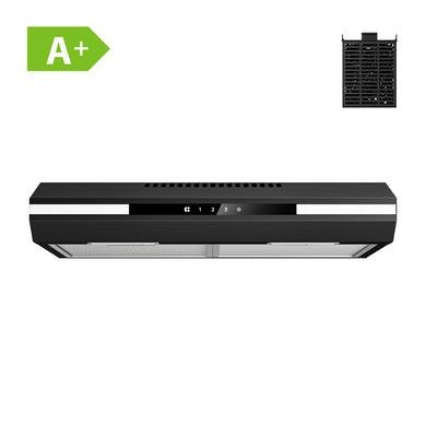 CIARRA 60cm Slim Under Cabinet Cooker Hood | Touch Control, LED Light, Carbon Filter Included CBCB6921-OW