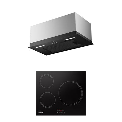 CIARRA 60cm Compact Set: Built-in Hood + 3-Zone Induction Hob