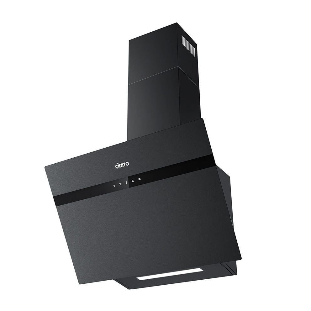 CIARRA 60cm Frosted Glass Angled Cooker Hood Anti-Fingerprint A+++ Wifi & Touch Control CBCG6736H-G