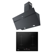 Ciarra Premium Set: 90cm Wall-Mount Hood + 60cm 4-Zone Induction Hob