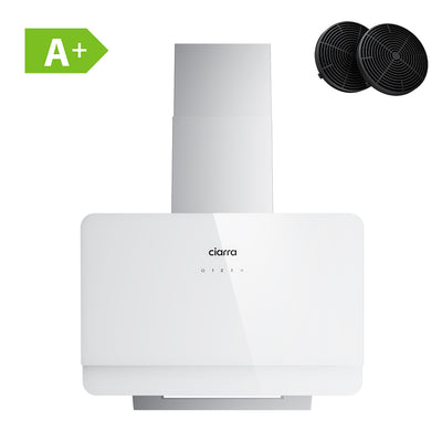 CIARRA White Angled Cooker Hood 60cm Touch Control CBCS6765C-OW
