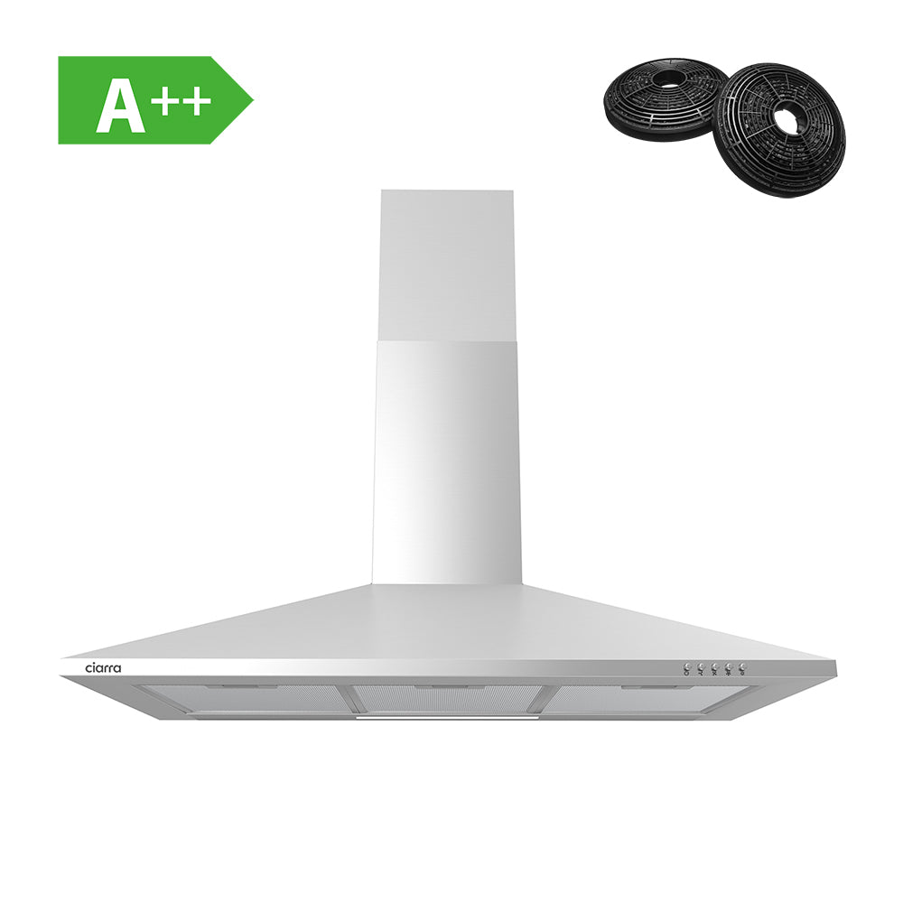 CIARRA Cappa Aspirante da Parete in Acciaio Inox da 90cm CBCS9201-OW