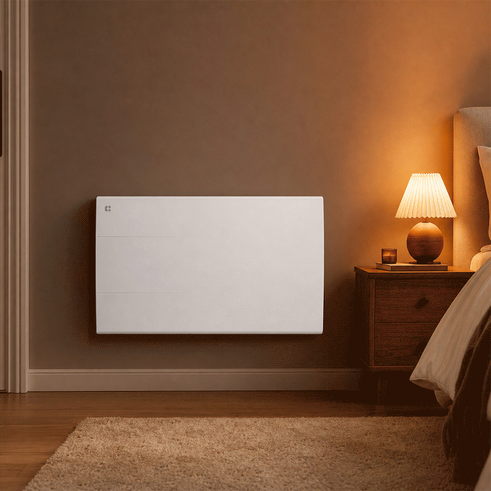 CIARRA 230V Ceramic Electric Radiator 1000W-2000W Energy Efficient 24/7 Heating |  Storage Heater IP24 Bathroom Safety Silent Thermal Inertia Wall Electric Heater with Thermostat and Easy Comfort Temperature Control