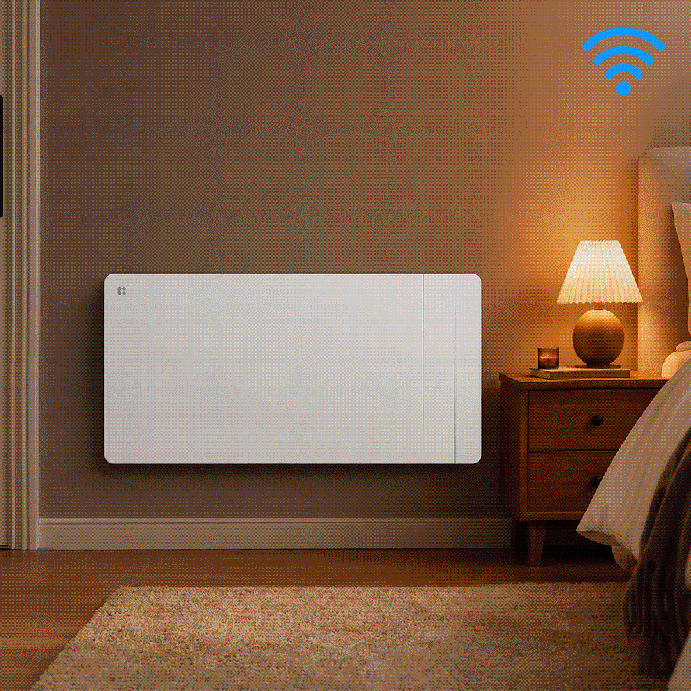 CIARRA 230V WiFi Smart Ceramic Electric Radiator 1000W–2000W Energy Efficient 24/7 Heatingwith thermostat, Storage Heater, IP24, Dual Ceramic & Aluminium Heating Core Wall Mount Electric Heater