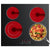Ciarra x CDV 60cm 6400W Electric Ceramic Hob, 4 Zones Built-in Radiant Cooktop with Touch Control, 9 Power CDVER64B-OW