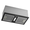 CIARRA black built-in cooker hood, A++ rated, 404m³/h extraction for compact European kitchen