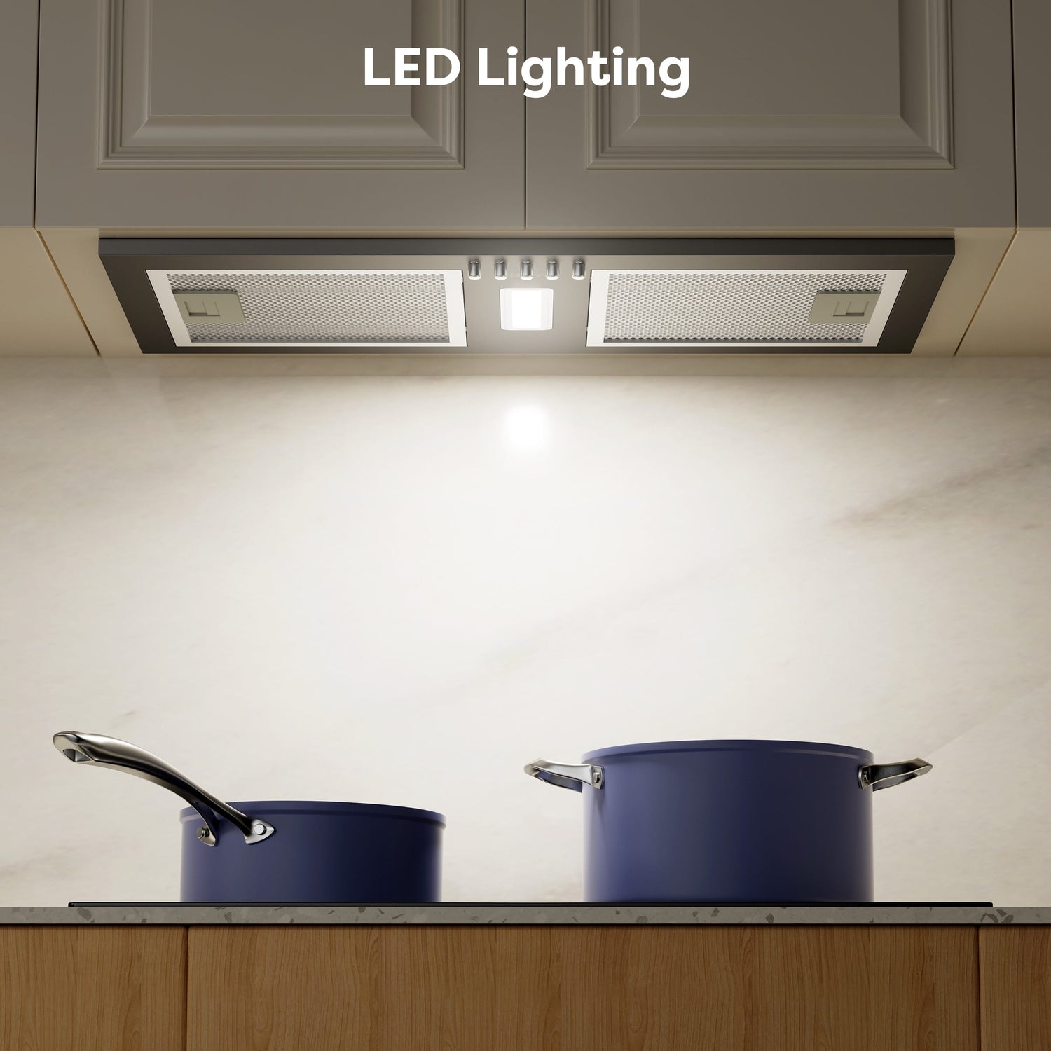 CIARRA black built-in range hood 