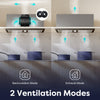 CIARRA cooker hood with ducted and recirculation installation options