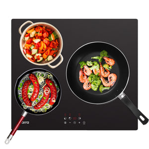 CIARRA 60cm Built-in Induction Hob 3 Zones with Touch Control & Safety Lock CRGBIH3-OW