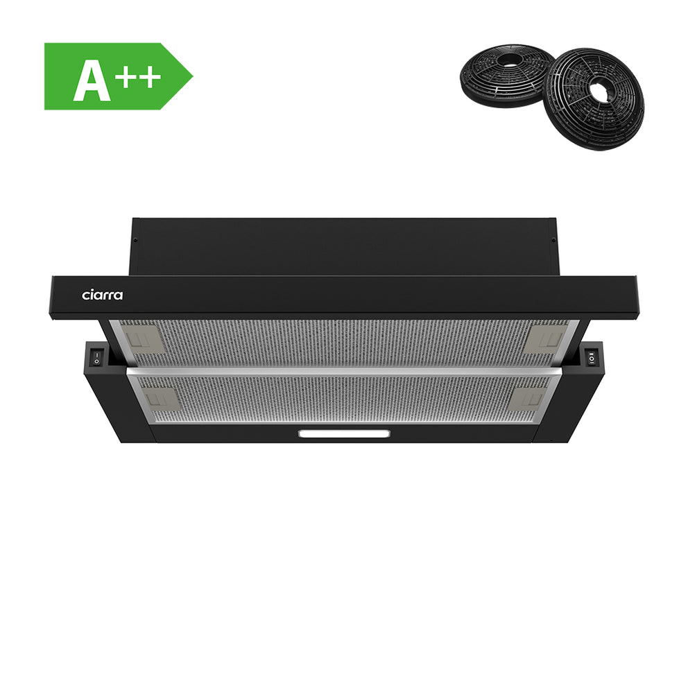 CIARRA 60cm Integrated Telescopic Cooker Hood with 2-speed Extraction CBCB6906D-OW