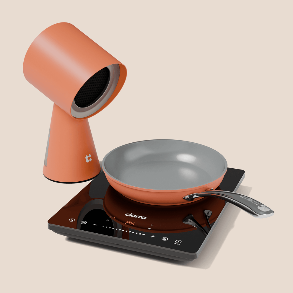 Ciarra Cooking Essential Bundle 3: HOOD TO GO & Induction Hob & Fry Pan