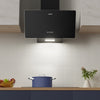 CIARRA 60cm Angled Cooker Hood, A Energy Rated Extractor Hood, 365m³/h Extraction Rate, Black CAB6750 - Ciarra Appliances Global