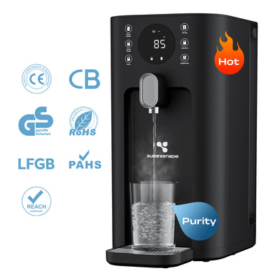 Ciarra x Susgreenable Desktop 5-in-1 RO Hot Water Dispenser Water Purifier (Includes 1 RO Filter)– Hard Water Friendly with Built-in Filter & 3s Instant Heating (4.2L) SGIWDR03-B